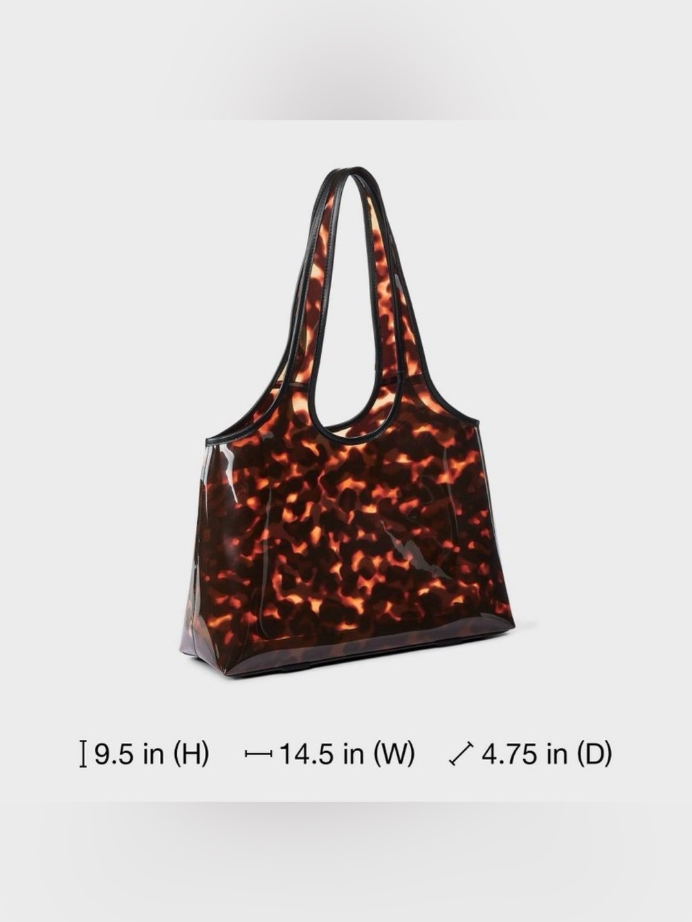 Shade & Shore Jelly Tote Bag in Tortoise. Brand New. - Picture 7 of 7